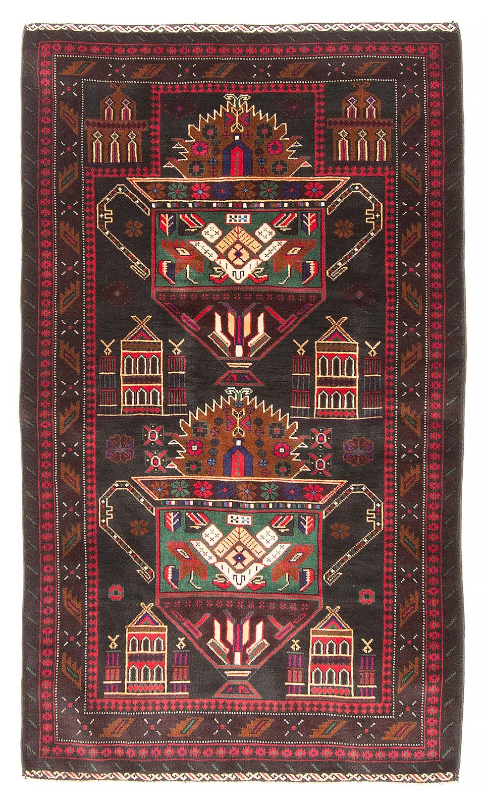 Traditional Vintage Hand-Knotted Area Rug 3\'0\