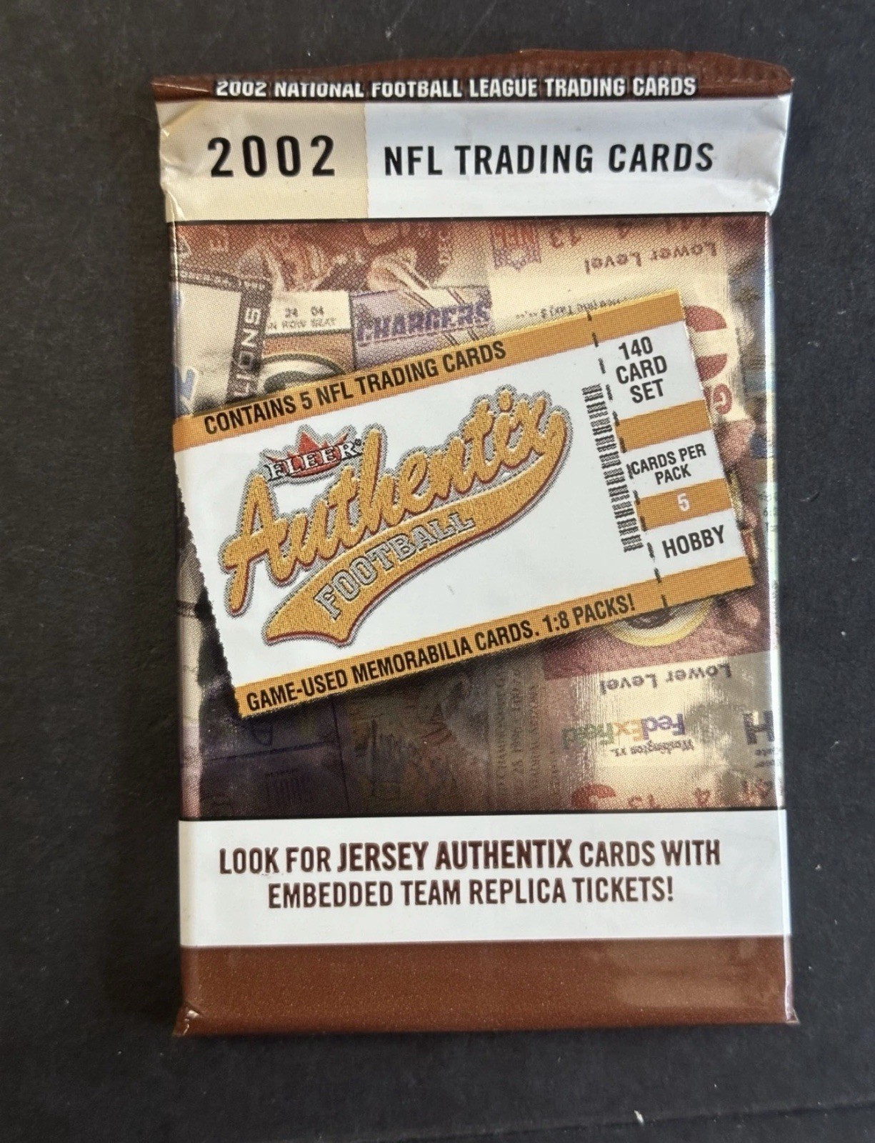 2002 Fleer Authentix Sealed 5cd Hobby Pack Look4 Tom Brady Smith Favre Starr NEW