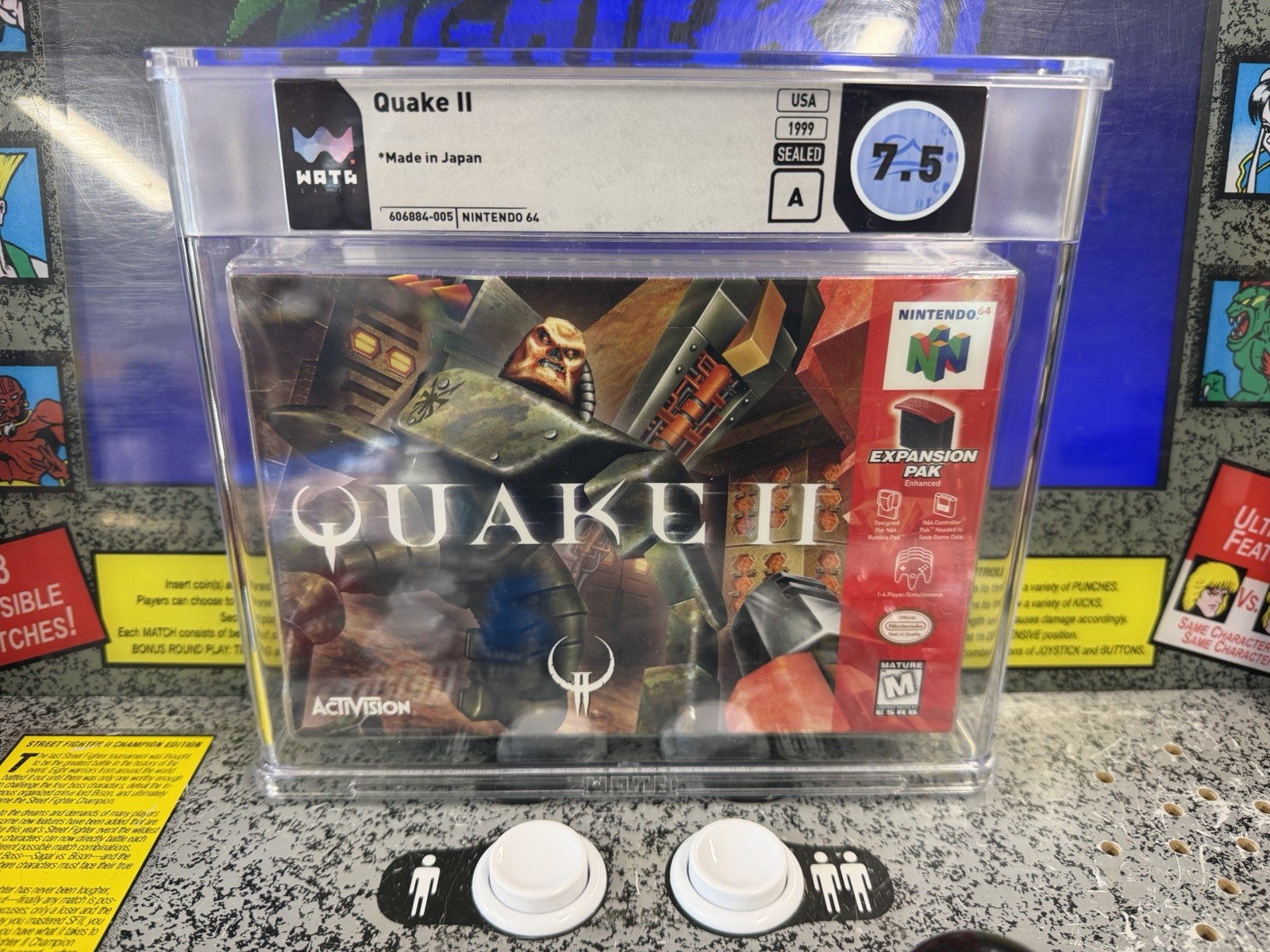 1999 Nintendo 64 N64 Quake II Activision Graded WATA 7.5 A Sealed BRAND NEW 1999 Nintendo 64 N64 Quake II Activision Graded WATA 7.5 A Sealed BRAND NEW