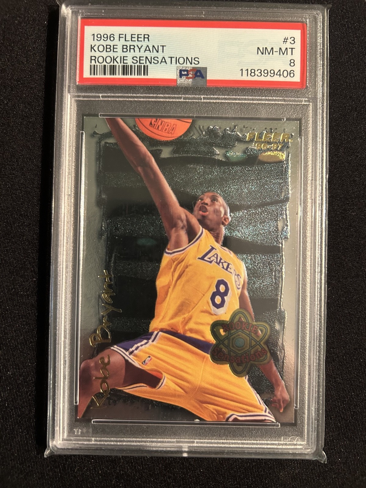 1996-1997 Kobe Bryant ROOKIE Fleer sensations RARE TOUGH GRADE 1996-1997 Kobe Bryant ROOKIE Fleer sensations RARE TOUGH GRADE