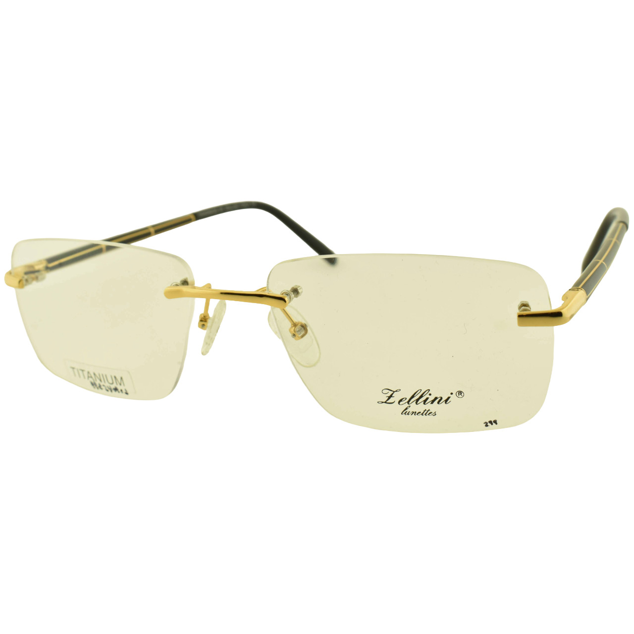 NEW ZELLINI LUNETTES 16069 C1 Gold Titanium Rimless Optical Frame Eyeglasses
