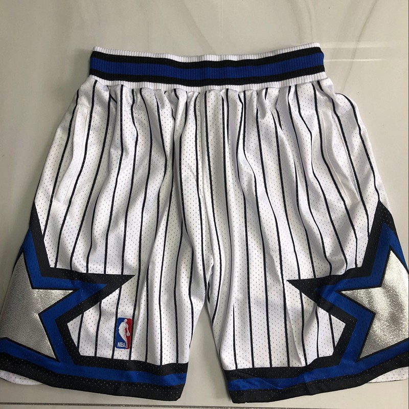 New Orlando Magic Men Classic White Pockets stitched Shorts Size US