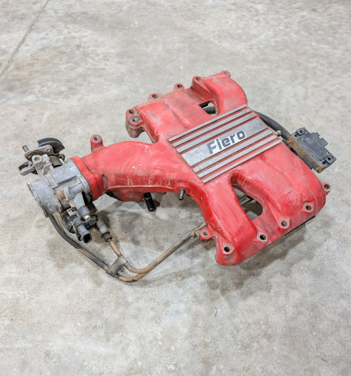85-88 Pontiac Fiero OEM 2.8L V6 Upper Intake Manifold Engraved w/ Throttle Body