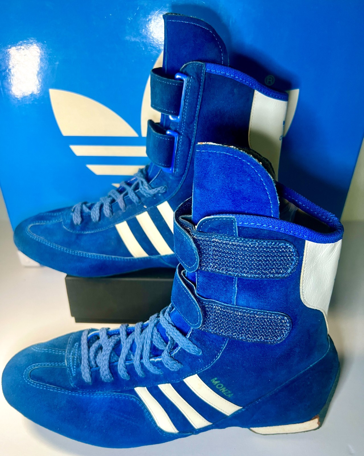 Vtg 1984 Adidas Monza Racing Shoes made in West Germany F1 Senna Era UK 8 US 8.5