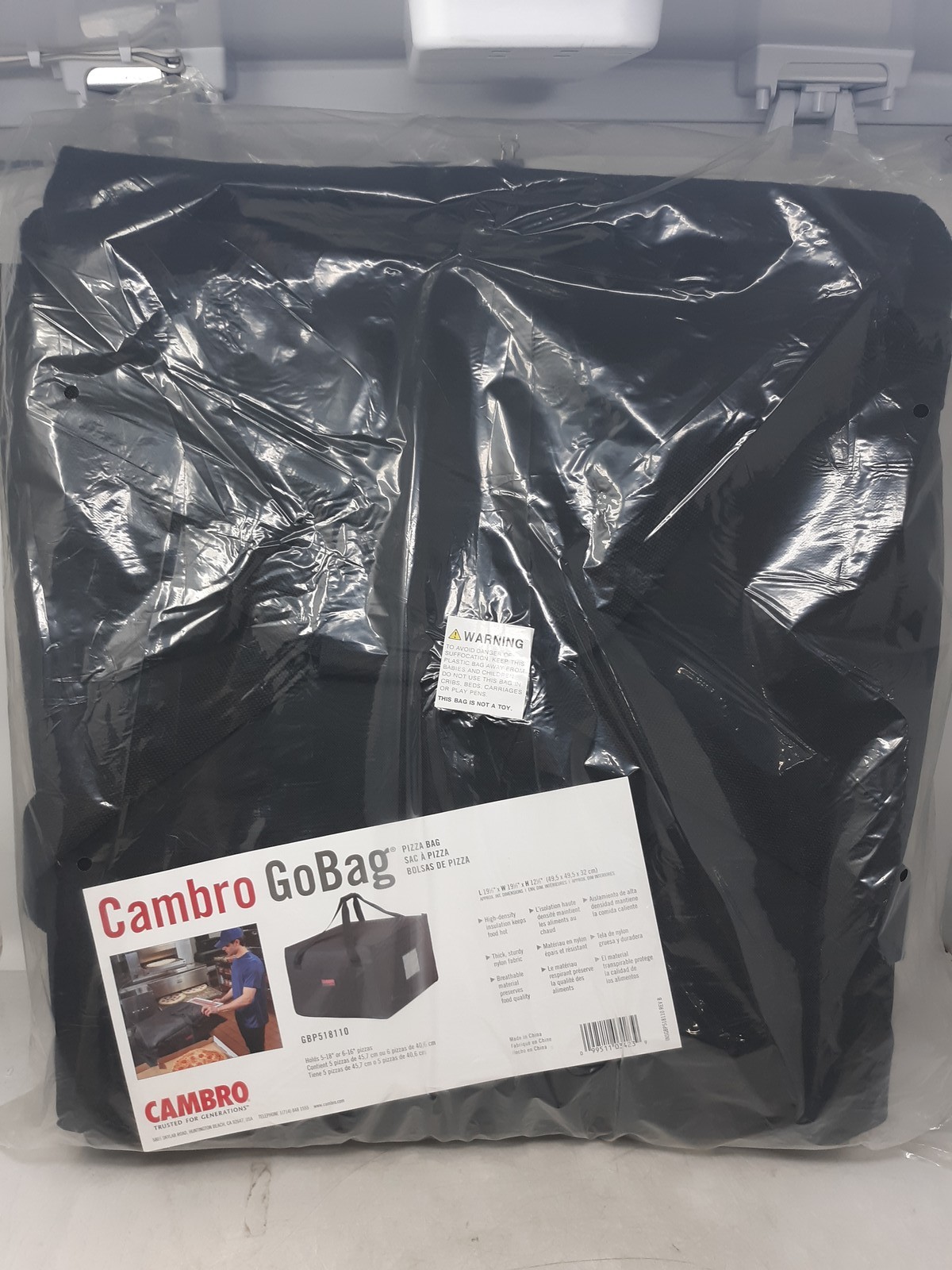 Cambro GoBag 5Box, 18in Pizza Delivery Bag – GBP518110 Cambro GoBag 5Box, 18in Pizza Delivery Bag – GBP518110