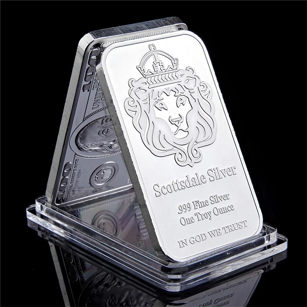 Scottsdale Silver 1 oz .999 Fine Silver Bullion Bar In God We Trust Scottsdale Silver 1 oz .999 Fine Silver Bullion Bar In God We Trust