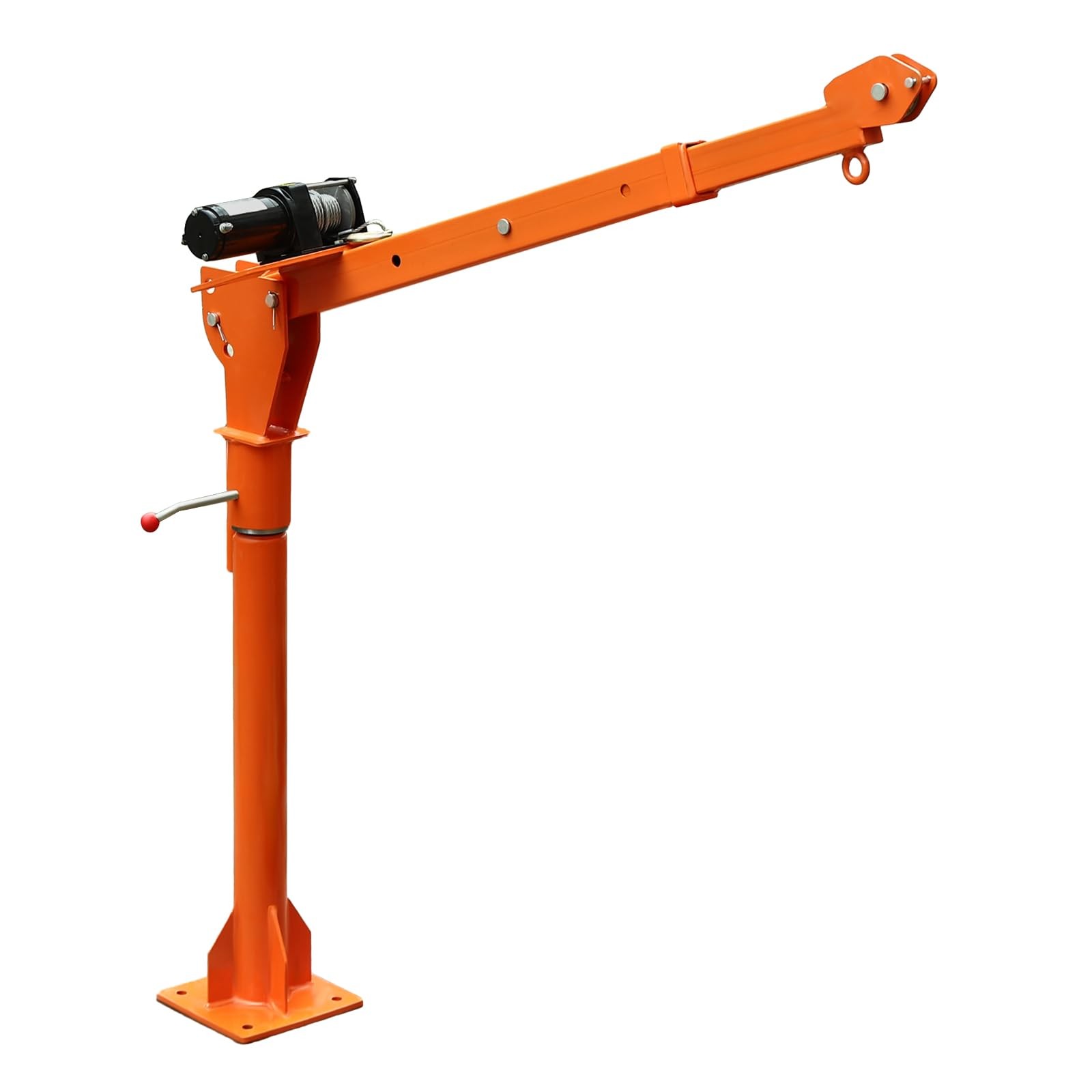 12V 1100Lb Crane Hoist 360 Rotatable Adjustable Height Remote Control