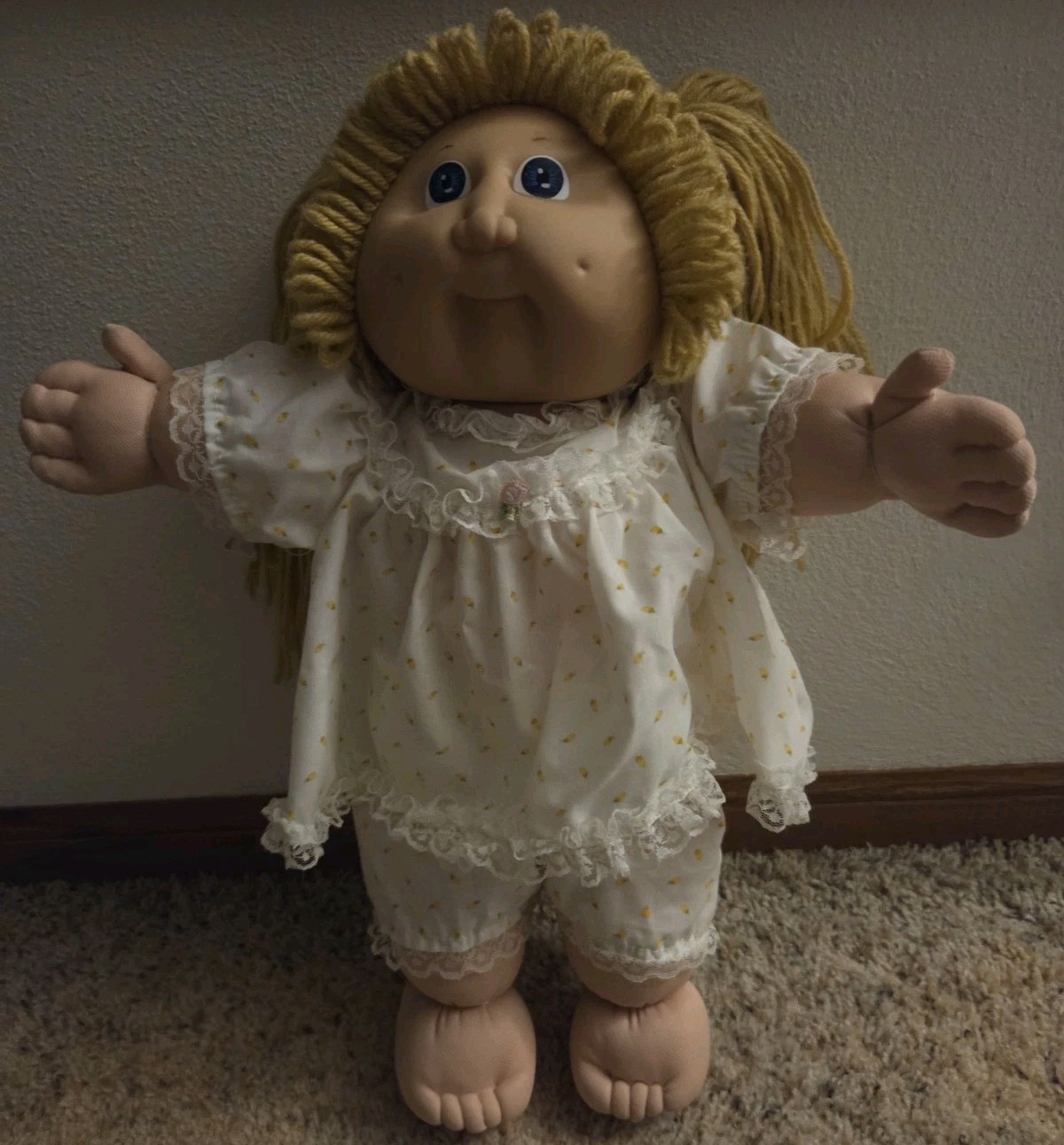 Vintage 1984 Cabbage Patch Kid Made In Hong Kong, In Coleco Outfit, GUC
