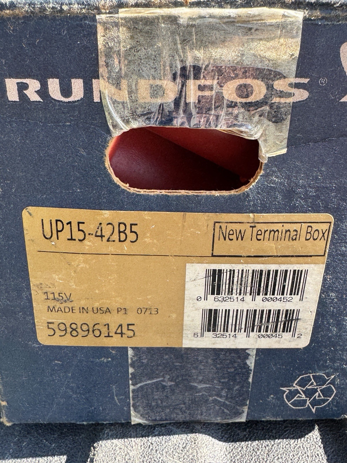Grundfos UP15-10B5 1/25 HP Recirculator Pump (59896213)