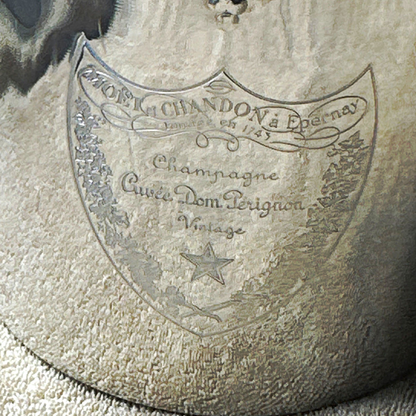 Vintage Moët & Chandon Dom Perignon 1950s Silver Metal Ice Champagne Wine Bucket Vintage Moët & Chandon Dom Perignon 1950s Silver Metal Ice Champagne Wine Bucket