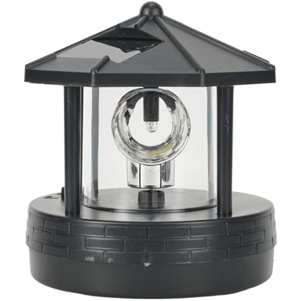 LED Solar Powered Lighthouse,360 Degree Rotating Lamp LED Solar Lighthouse4327