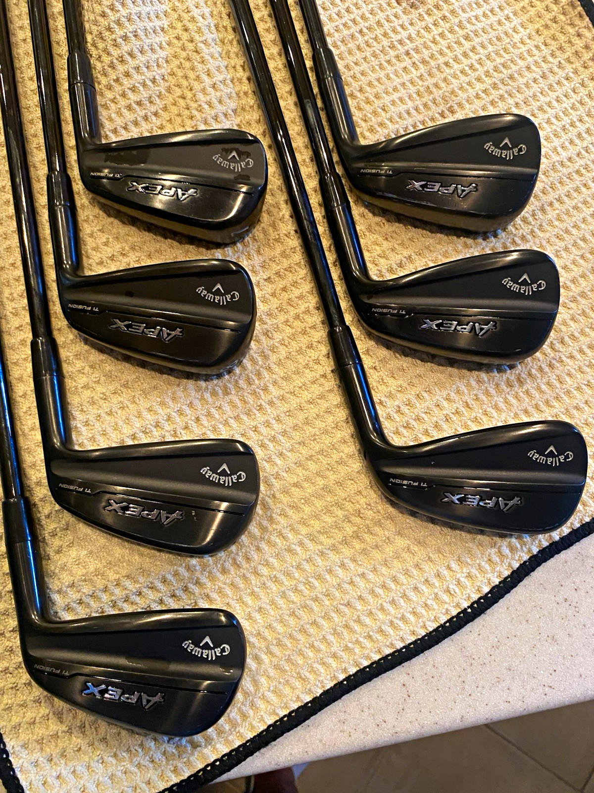 Callaway TI Fusion Black Forged Iron Set 5-AW RH Stiff Steel KBS $-Taper 120 Callaway TI Fusion Black Forged Iron Set 5-AW RH Stiff Steel KBS $-Taper 120