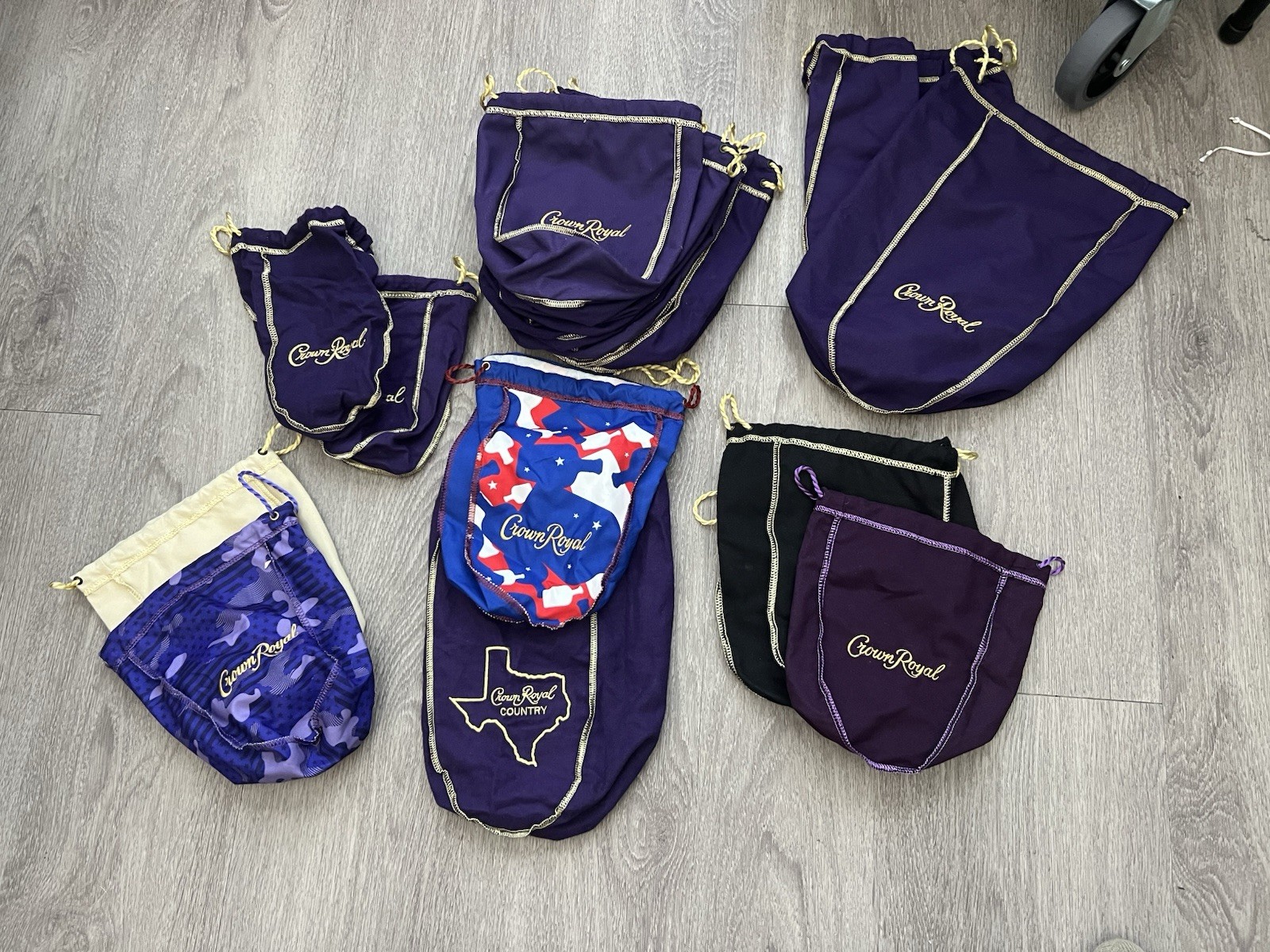 Crown Royal Bags Lot Of 20 Assorted Crown Royal Bags Lot Of 20 Assorted