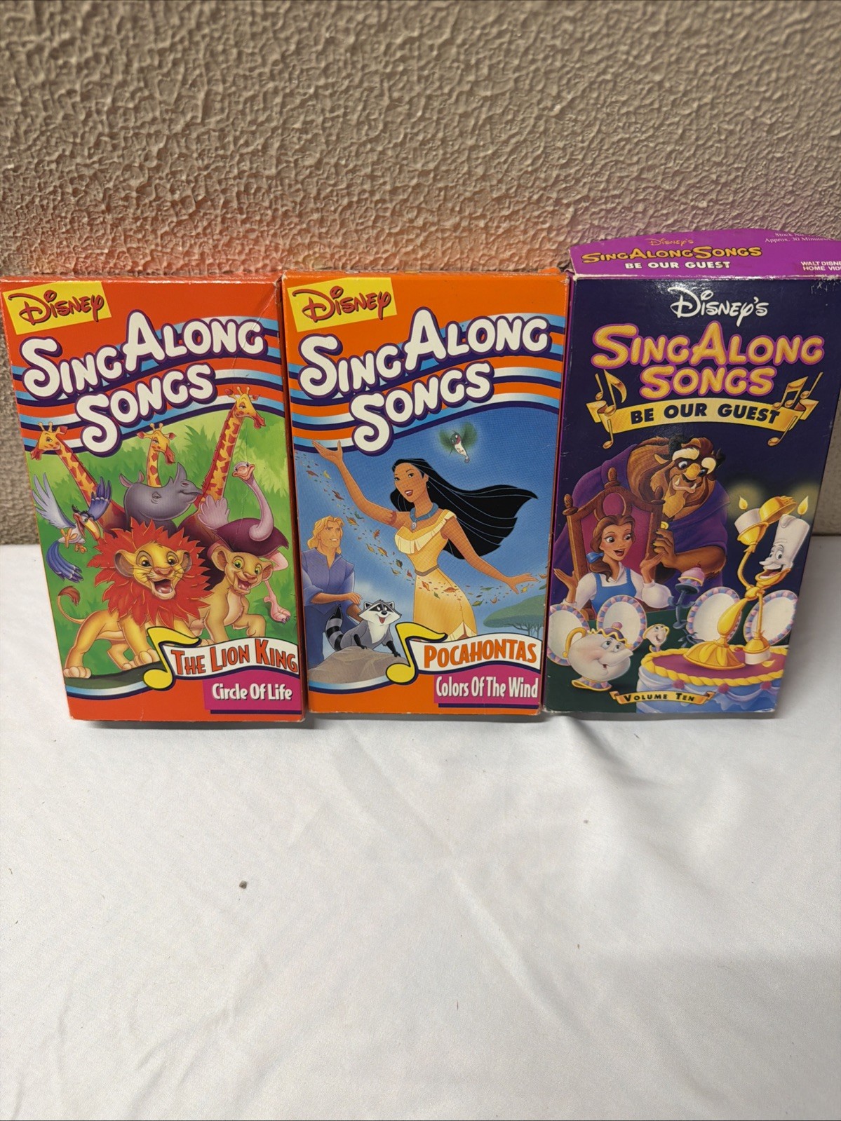 Disney Sing Along Songs VHS Tapes Lot Of 3 Disney Sing Along Songs VHS Tapes Lot Of 3