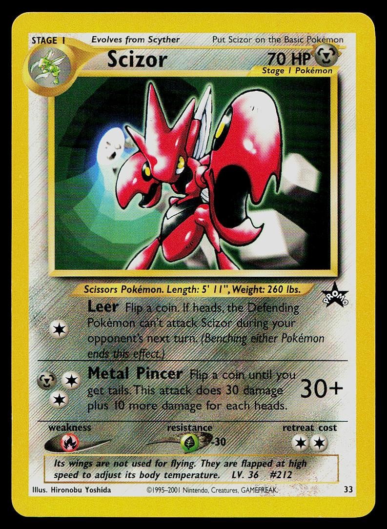 Pokemon Card Wizards Black Star Promos Scizor 33 Promo