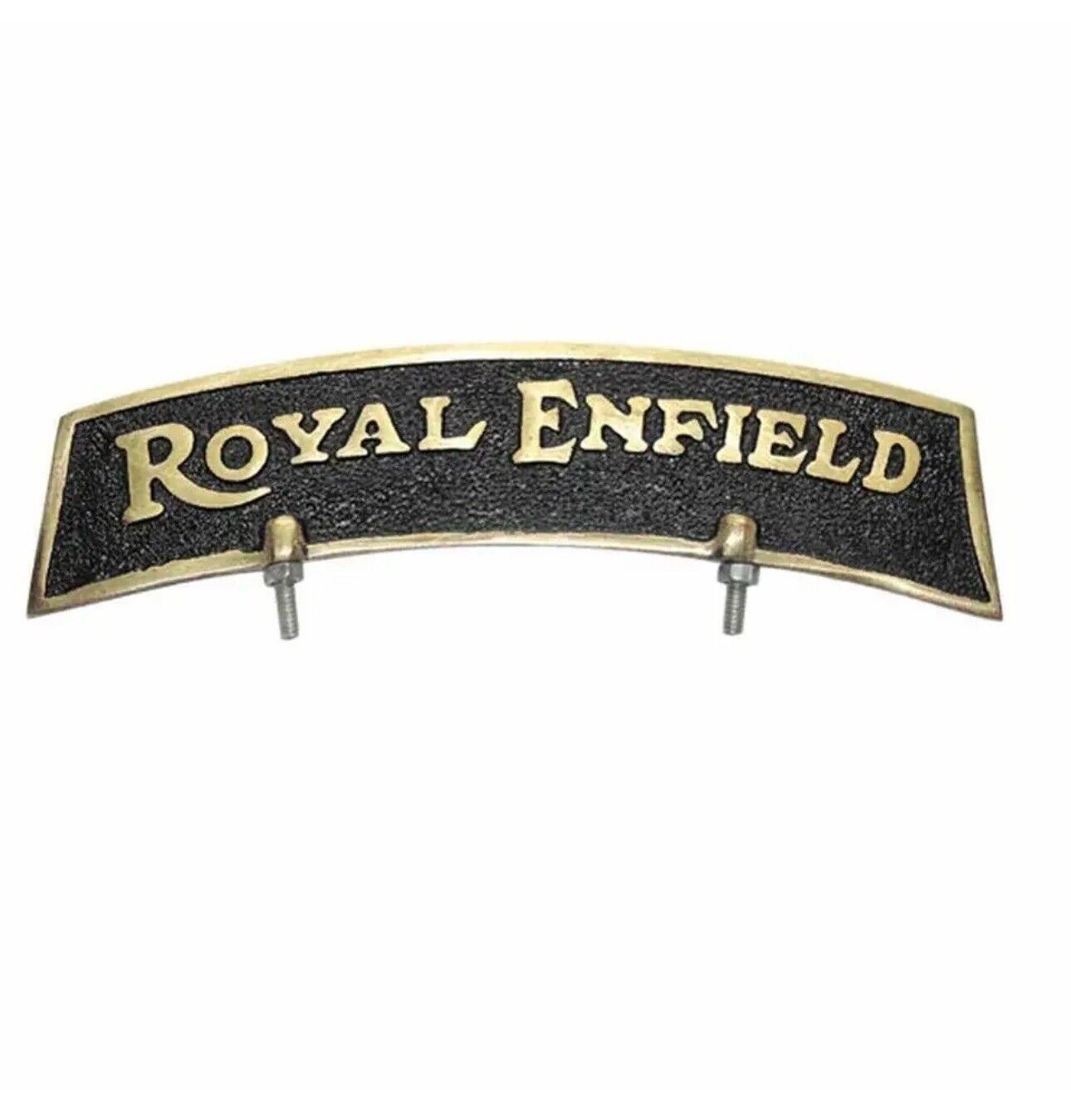 Rich Vintage Look Brass Front Fender Plate black Col Royal Enfield US Rich Vintage Look Brass Front Fender Plate black Col Royal Enfield US