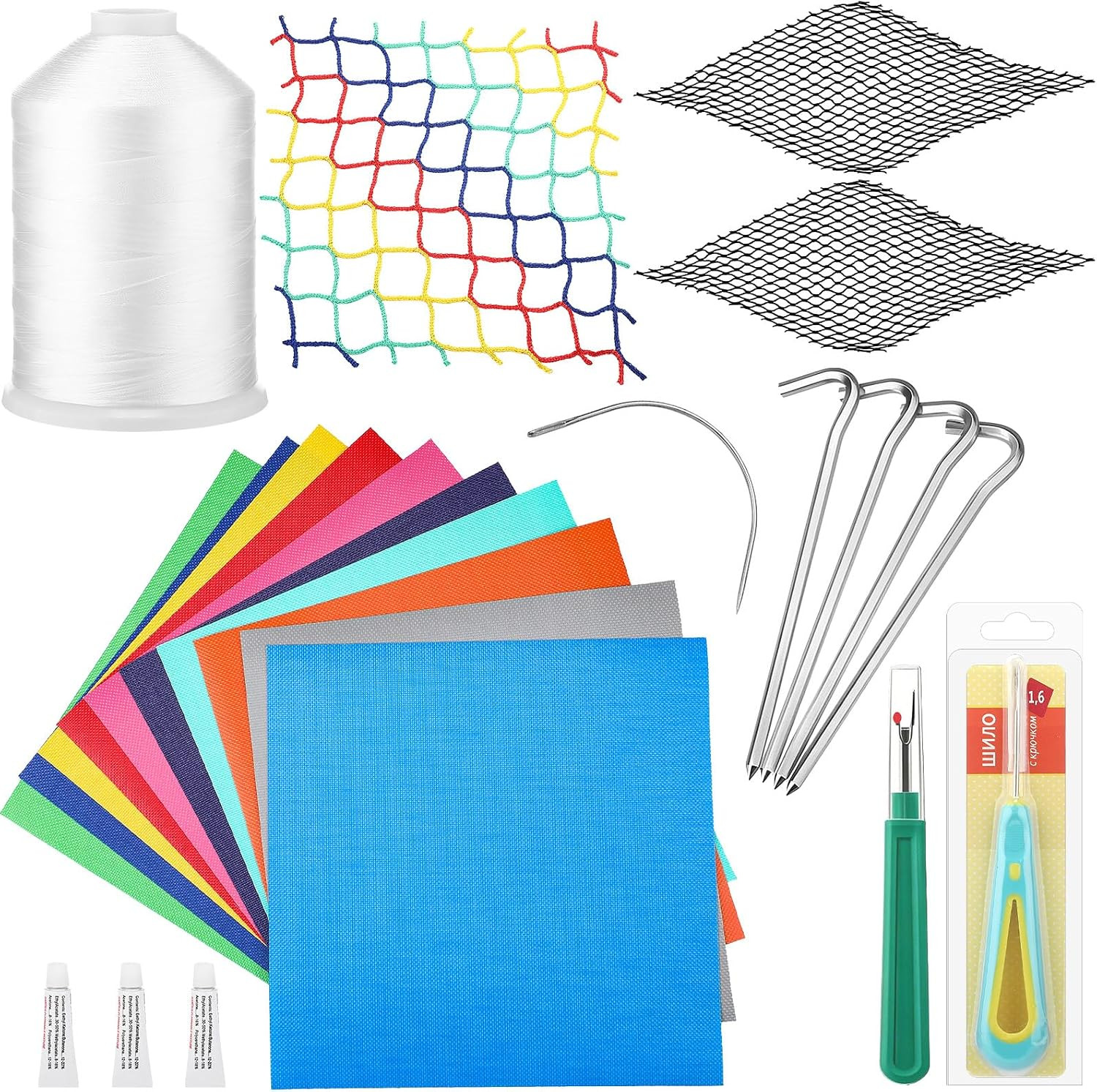 Pangda 24 Pcs Vinyl Repair Patch Kit for Bounce House, Multicolor Vinyl Patch... Pangda 24 Pcs Vinyl Repair Patch Kit for Bounce House, Multicolor Vinyl Patch...
