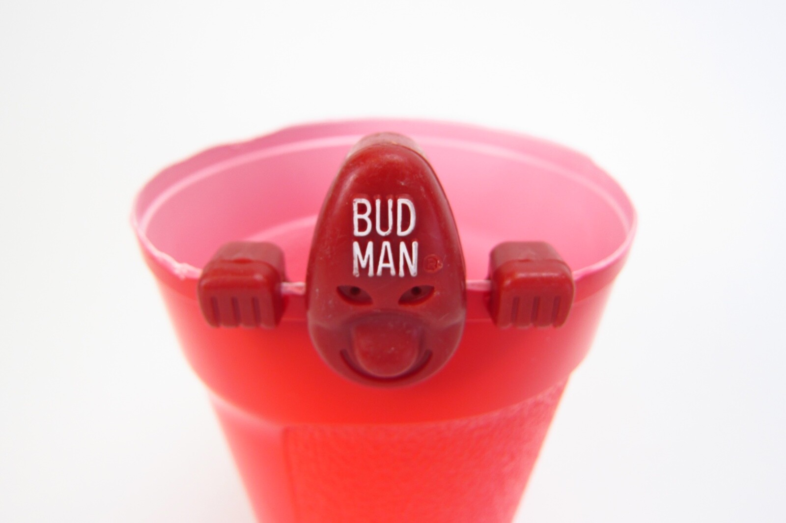 Vintage Bud Man Glass Hangers 1976 Budweiser  Glass Cup Hangers Red NOS