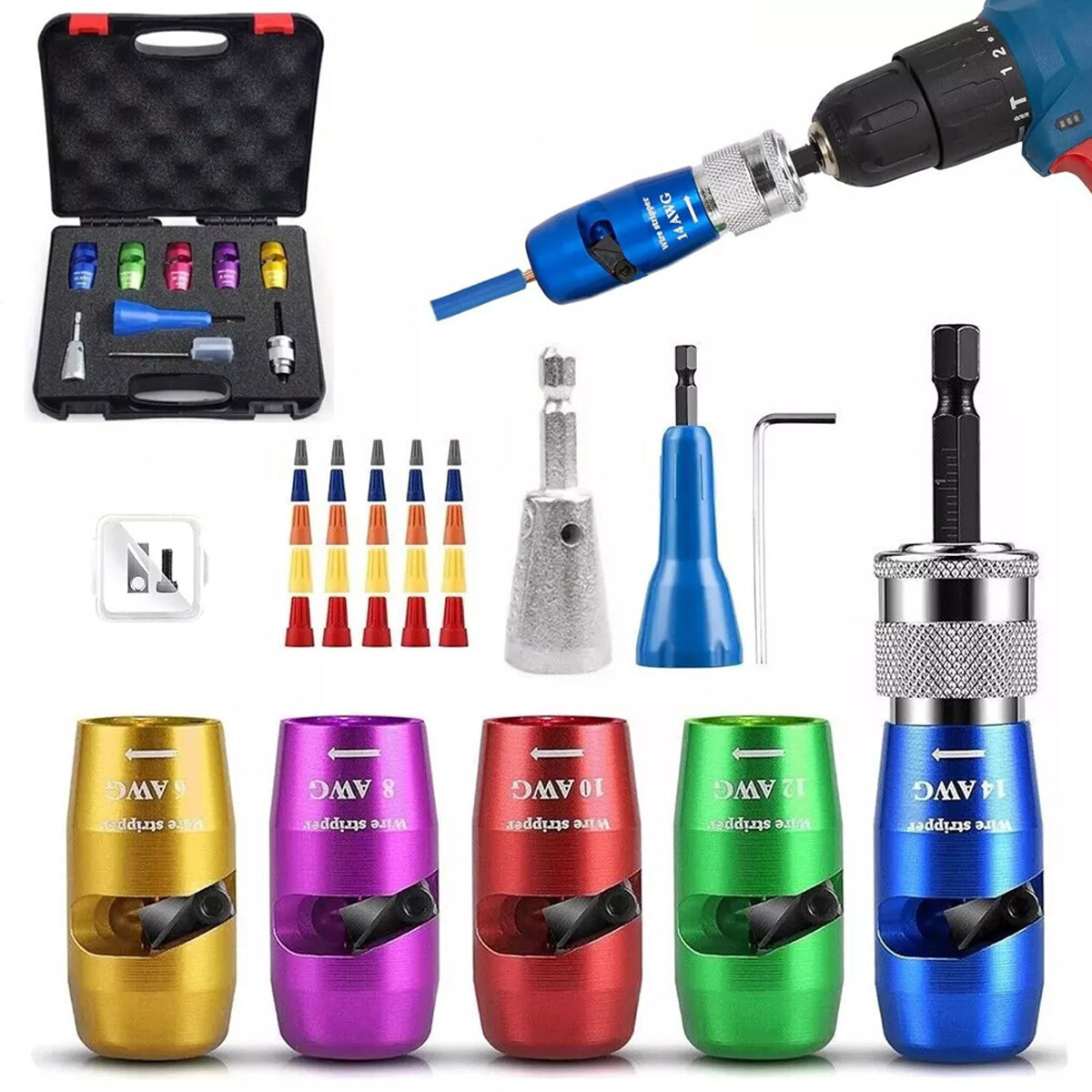 Electrician Wire Stripper Drill Electrical Wire Stripping Twisting Tool Upgrade