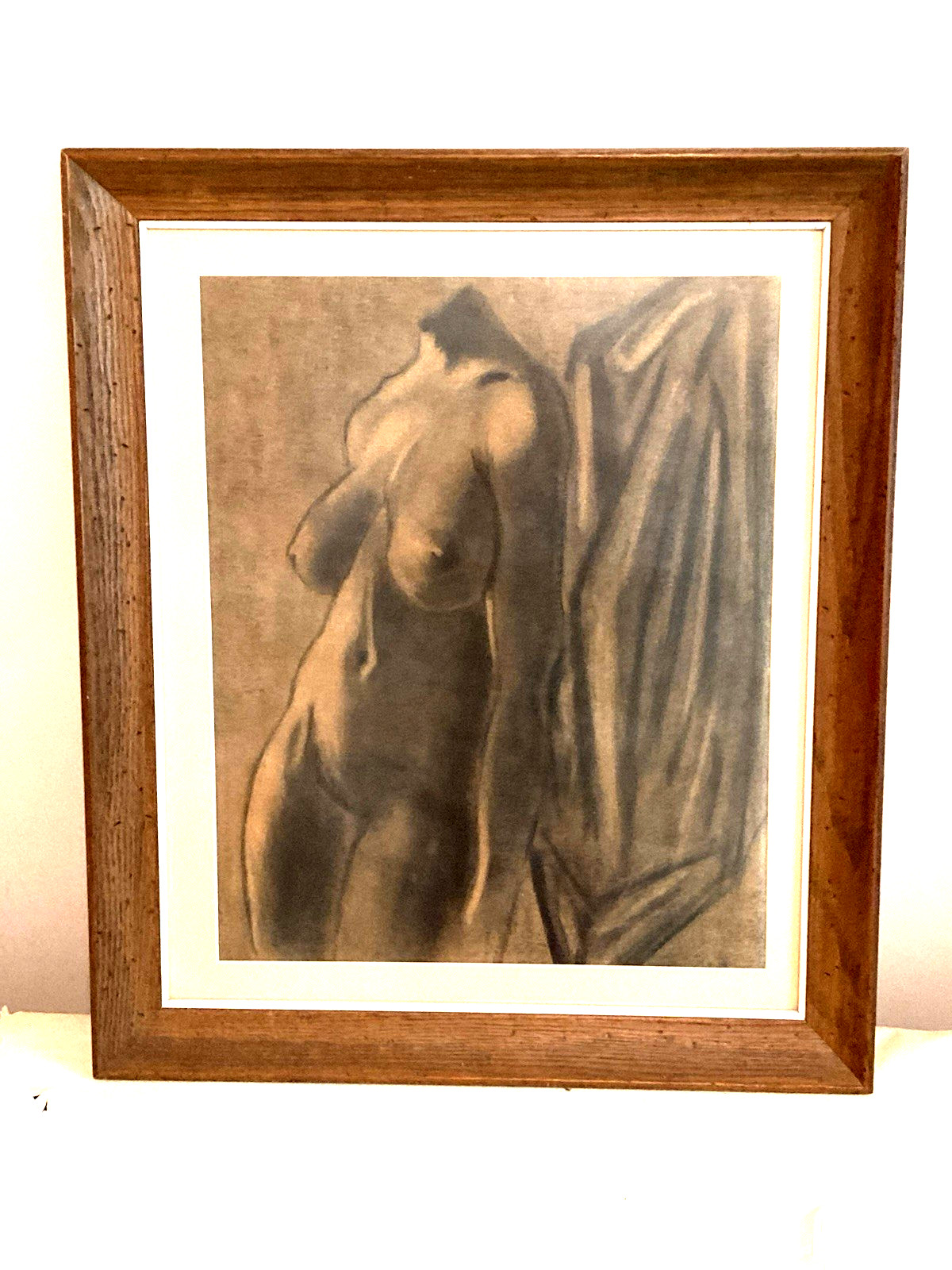 VINTAGE FIGURATIVE ORIGINAL HAND-DRAWN PAINTING
