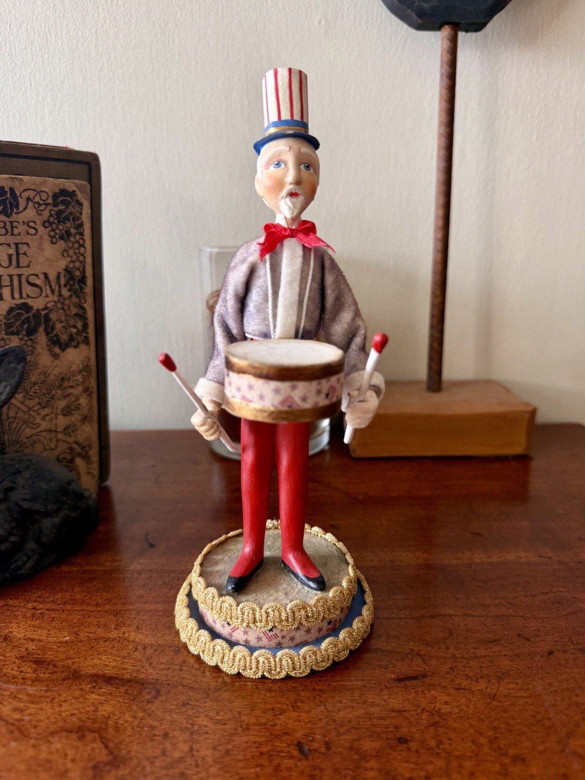 Retired Bethany Lowe Allen Cunningham Uncle Sam Drummer Americana Figurine Retired Bethany Lowe Allen Cunningham Uncle Sam Drummer Americana Figurine