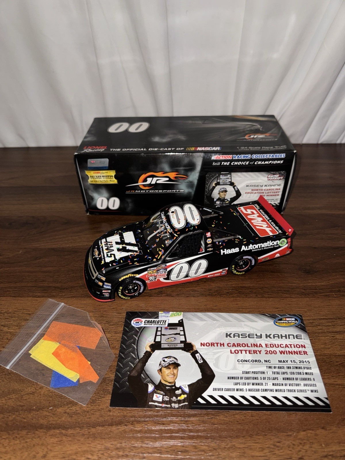 RARE Kasey Kahne #00 HAAS Automation Truck Series Charlotte Win JRM 1/24 Diecast