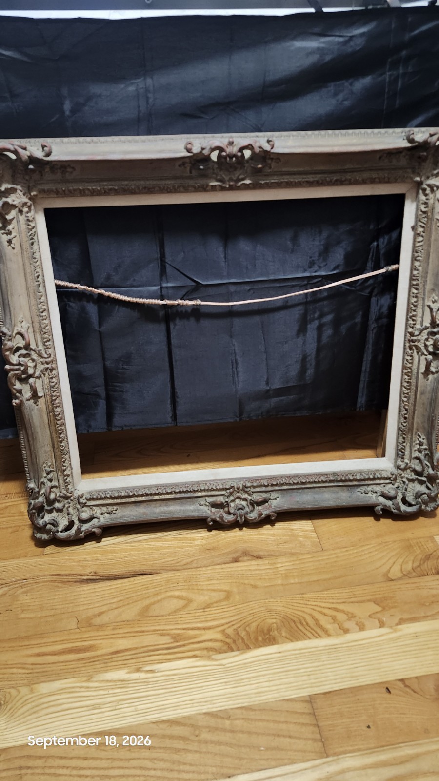 Vintage Ornate Baroque Gilded Distressed Picture / Mirror Frame Large Vintage Ornate Baroque Gilded Distressed Picture / Mirror Frame Large