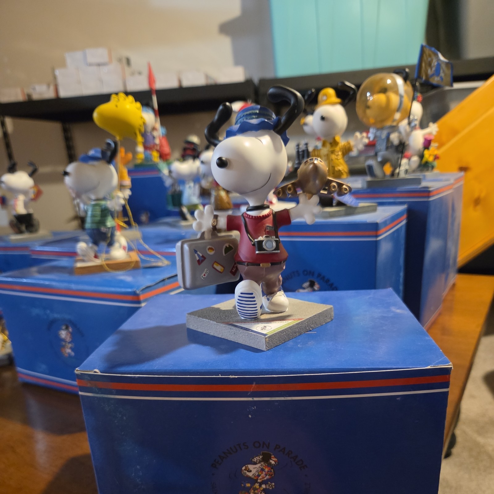 Westland Giftware Peanuts on Parade Snoopy Figurine World Traveler Dog Item 8403 Westland Giftware Peanuts on Parade Snoopy Figurine World Traveler Dog Item 8403