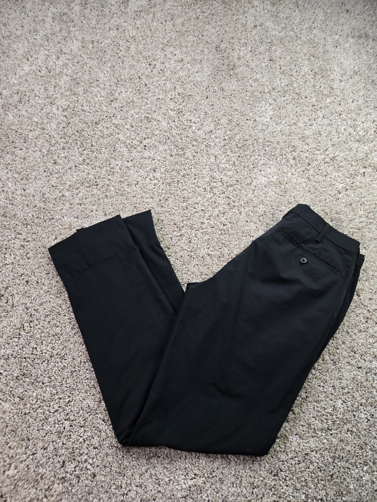 Uniqlo Airsense Pants Mens 29x30 Black Straight Leg Stretch Casual Chino Uniqlo Airsense Pants Mens 29x30 Black Straight Leg Stretch Casual Chino