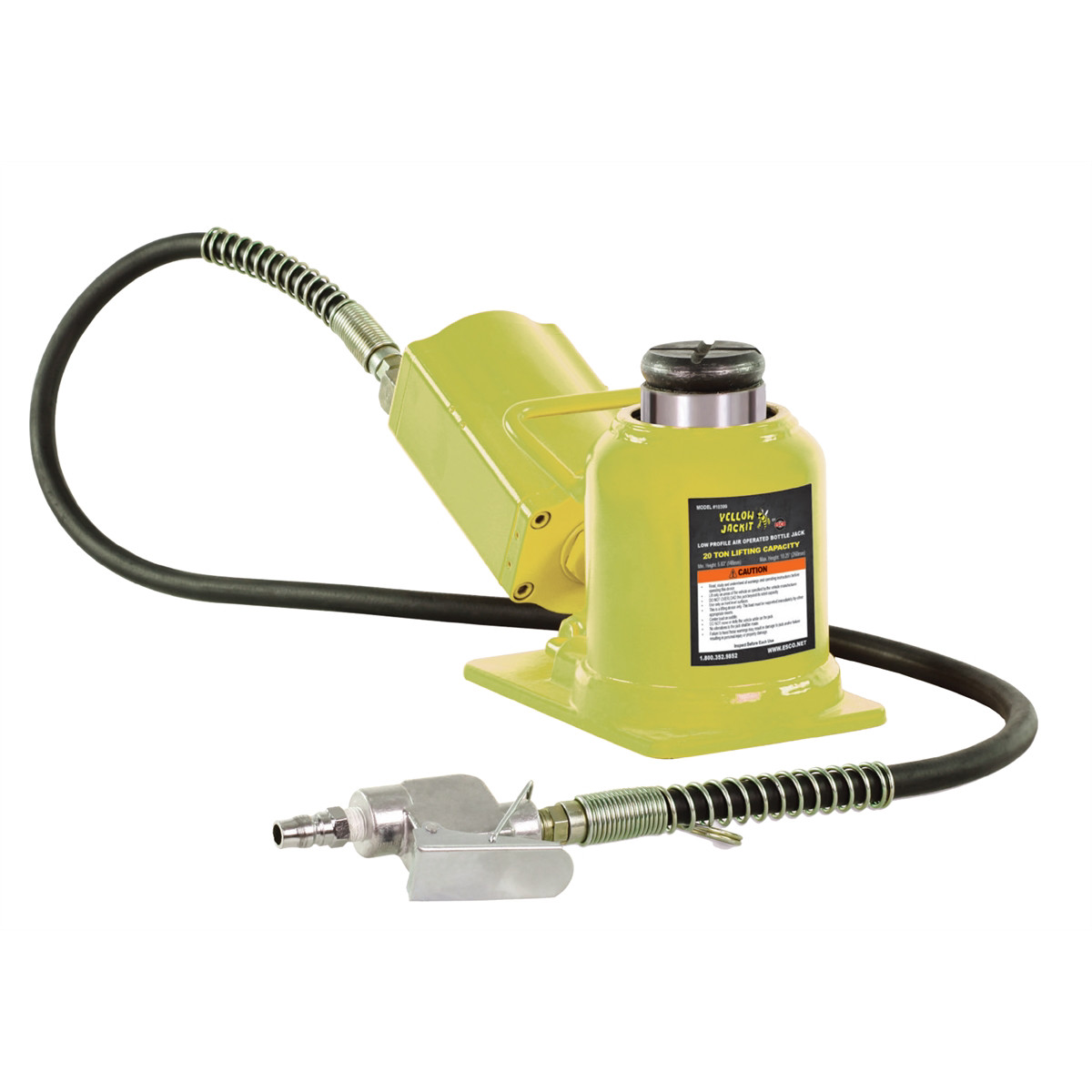ESCO Yellow Jackit 20 Ton Air Hydraulic Bottle Jack 10399 ESCO Yellow Jackit 20 Ton Air Hydraulic Bottle Jack 10399