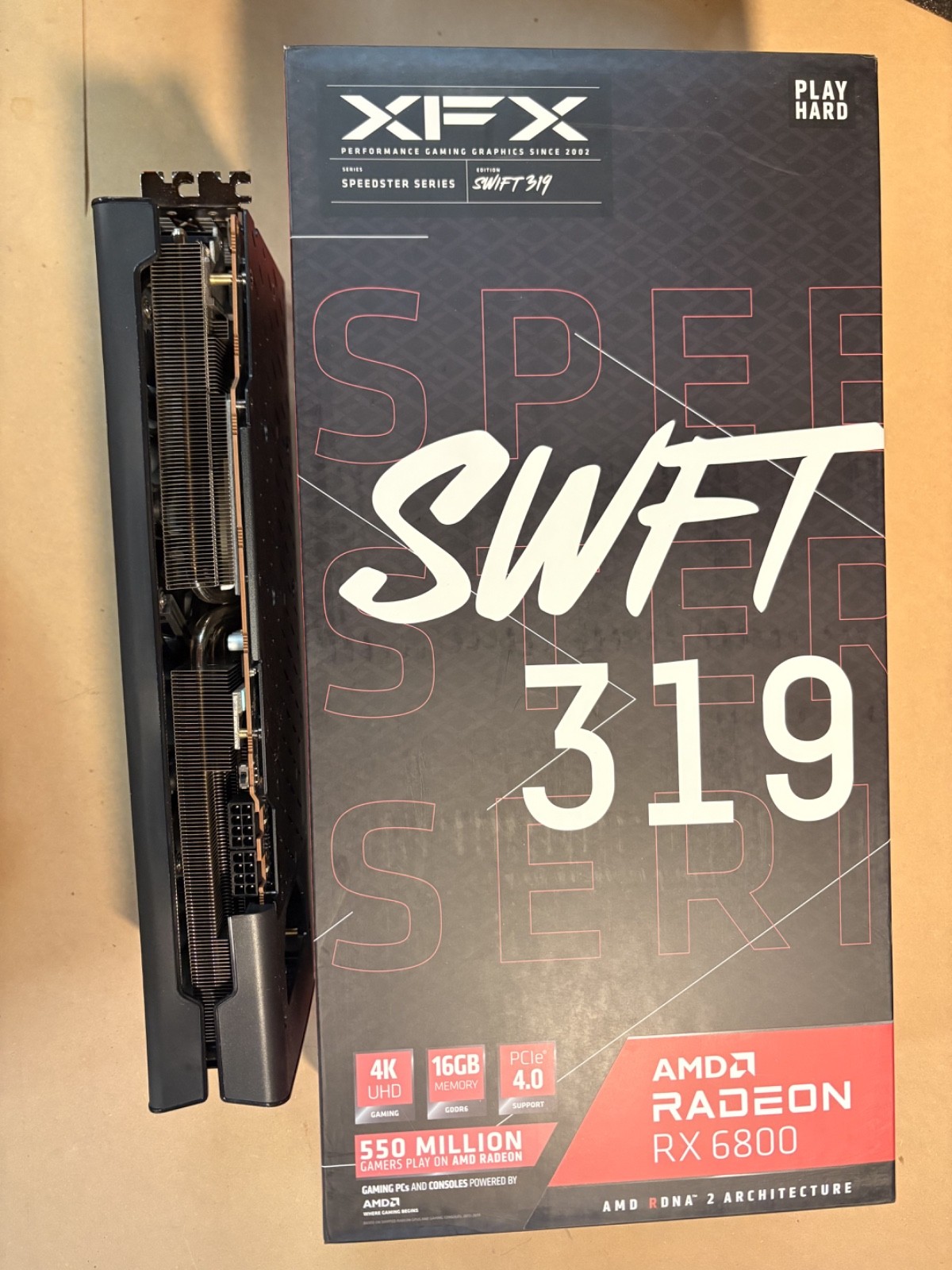 XFX SPEEDSTER SWFT 319 AMD Radeon RX 6800 CORE Gaming 16GB GDDR6 Graphics Card XFX SPEEDSTER SWFT 319 AMD Radeon RX 6800 CORE Gaming 16GB GDDR6 Graphics Card
