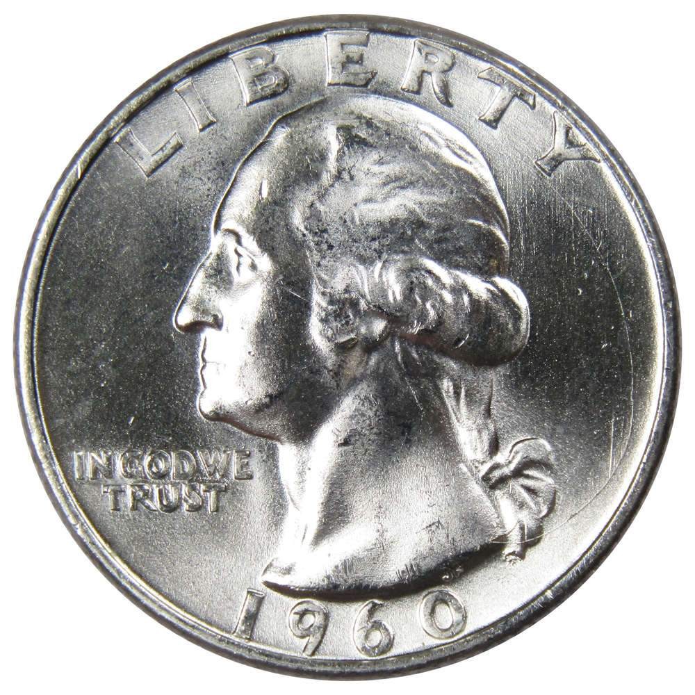 1960 D Washington Silver Quarter Uncirculated Mint State 25c Coin