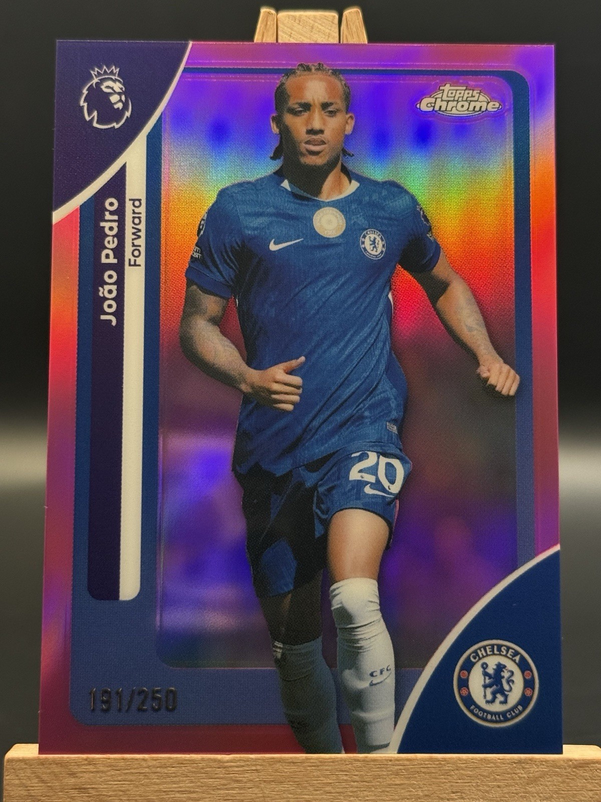 2026 Topps Chrome Premier League Joao Pedro Pink Refractor /250 Chelsea FC