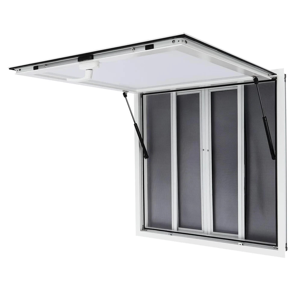 36x36 Aluminum Alloy Food Truck Concession Window 4 Sliding Windows Awning Door
