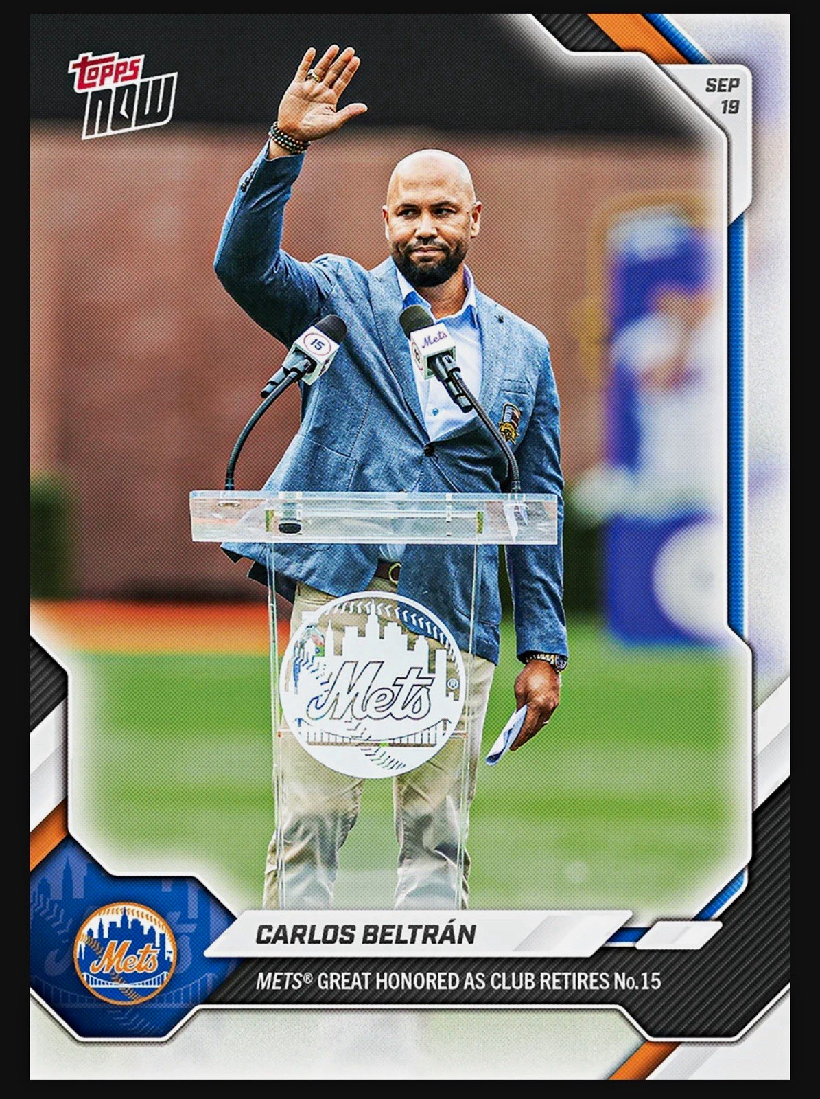 2026 Topps NOW #692 Carlos Beltran Mets #15 Jersey Retirement PRESALE