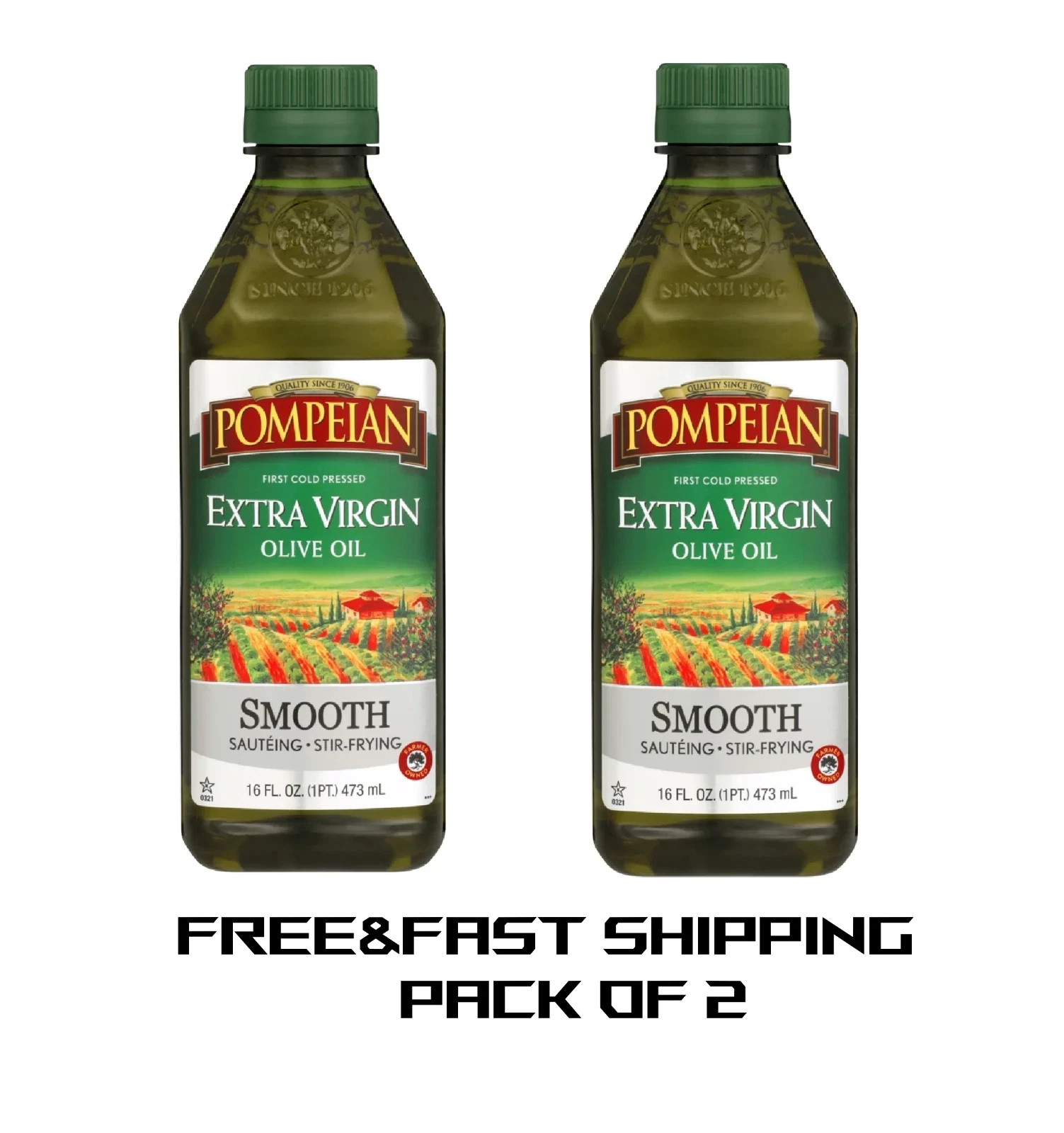 Pompeian Smooth Extra Virgin Olive Oil - 16 fl oz (Pack of 2) Pompeian Smooth Extra Virgin Olive Oil - 16 fl oz (Pack of 2)