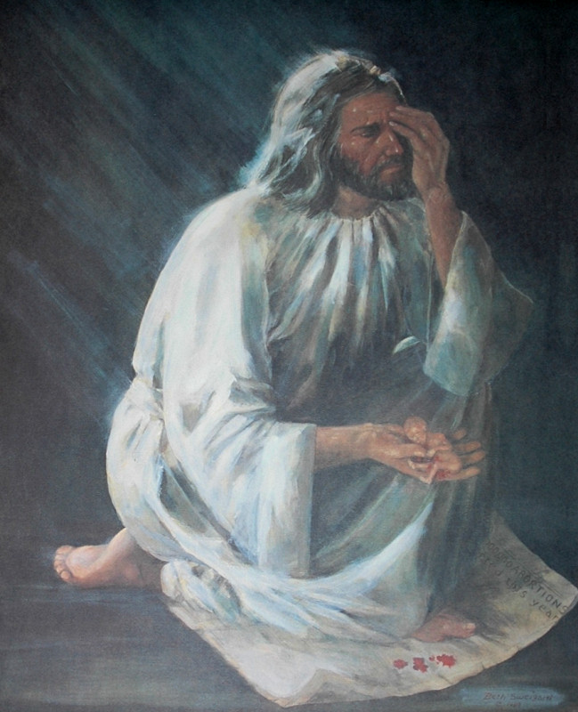 Beth Sweigard HIS OWN IMAGE Jesus Holding Aborted Baby Fetus Abortion Art Print