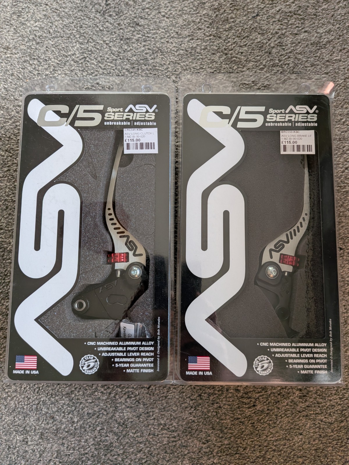 ASV C5 BRC550 break Lever Front & clutch lever RRP £230 ASV C5 BRC550 break Lever Front & clutch lever RRP £230