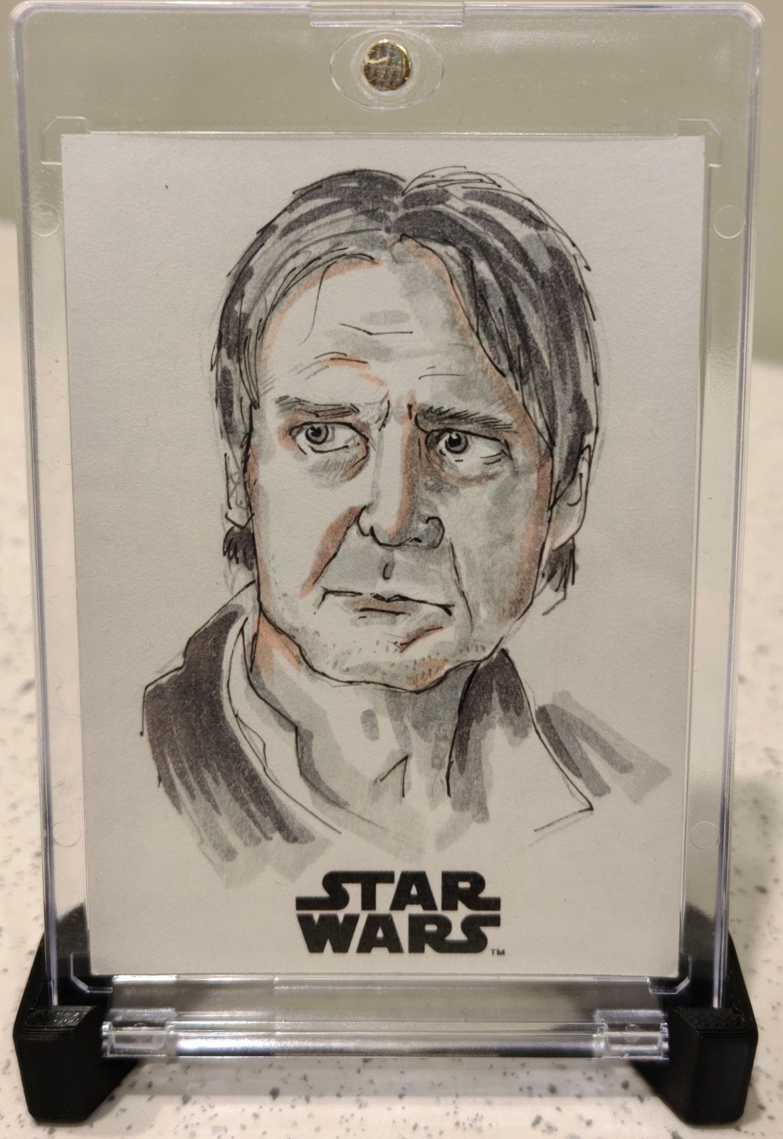 2017 Topps Star Wars Han Solo SKETCH 1/1 Brent Scotchmer AUTOGRAPH 2017 Topps Star Wars Han Solo SKETCH 1/1 Brent Scotchmer AUTOGRAPH