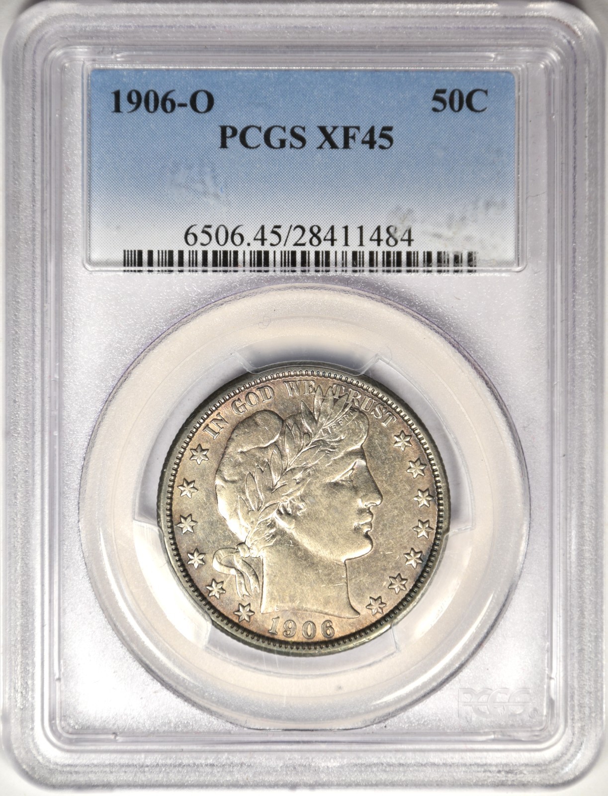 1906-O BARBER HALF DOLLAR ~ PCGS XF45 ~ NICE GRAY COLOR 1906-O BARBER HALF DOLLAR ~ PCGS XF45 ~ NICE GRAY COLOR