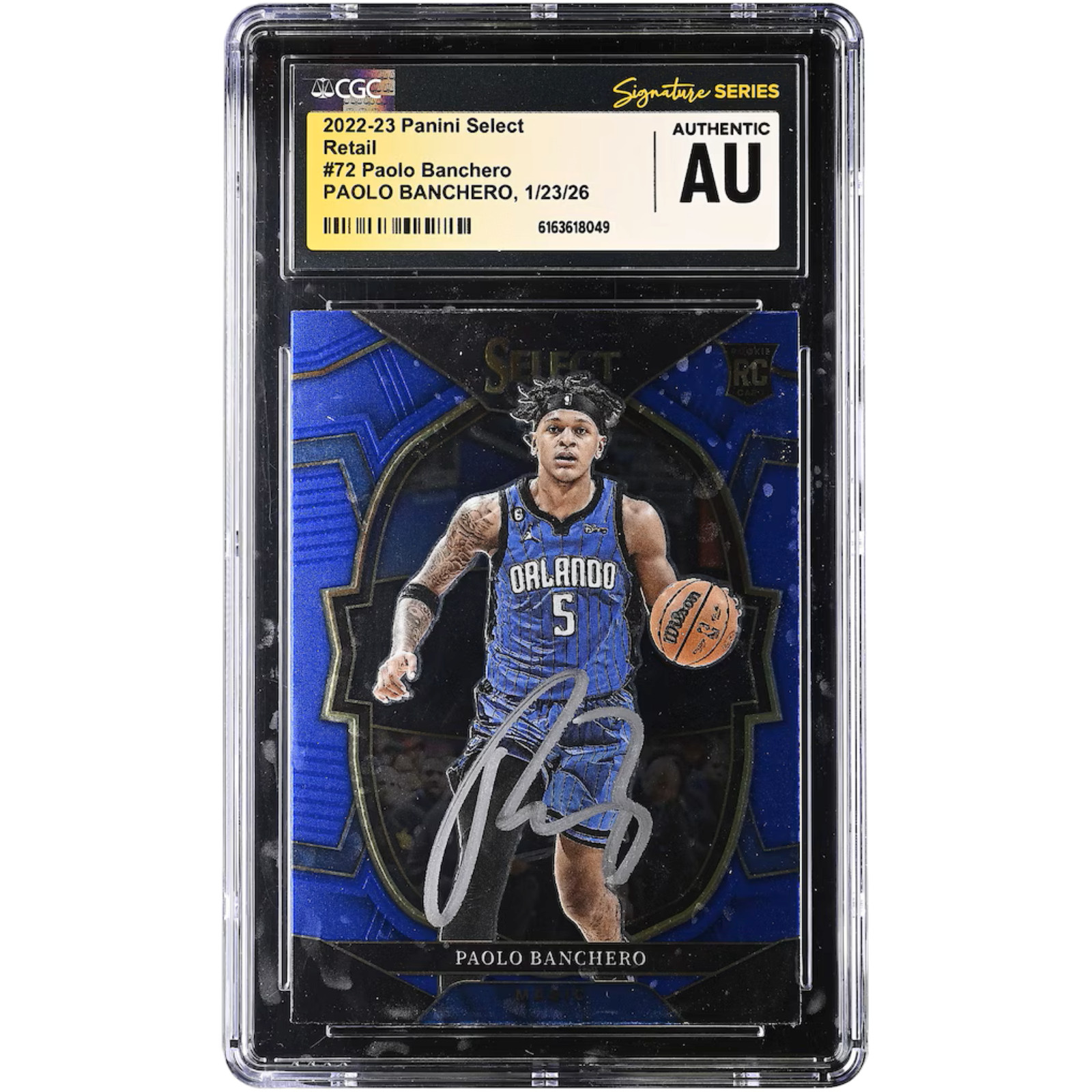 🪙2022-23 Panini Select Retail Paolo Banchero Rookie RC AUTO CGC Authentic #72