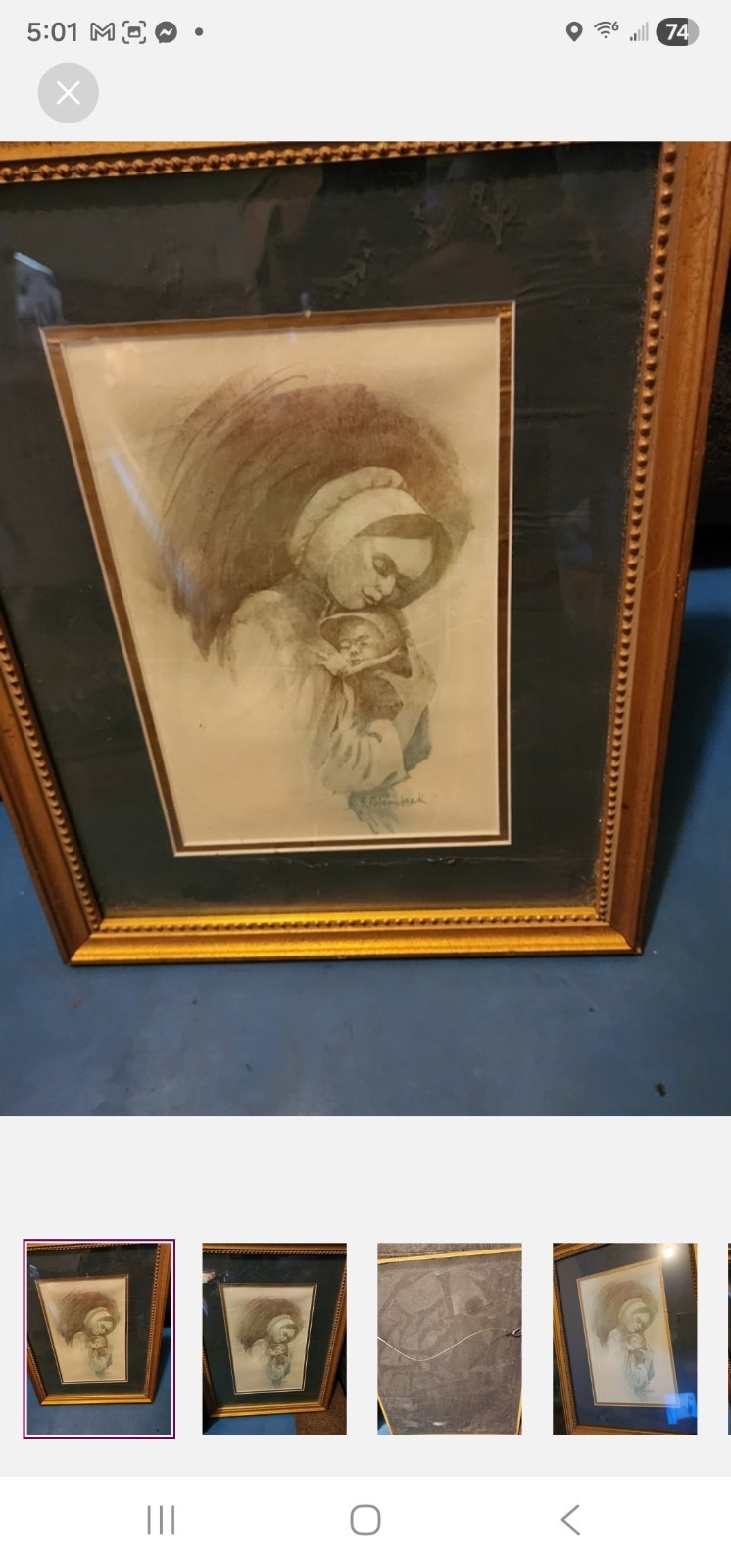 Vintage Catholic St. Mary and Baby Jesus handmade ornate decoration piece Vintage Catholic St. Mary and Baby Jesus handmade ornate decoration piece