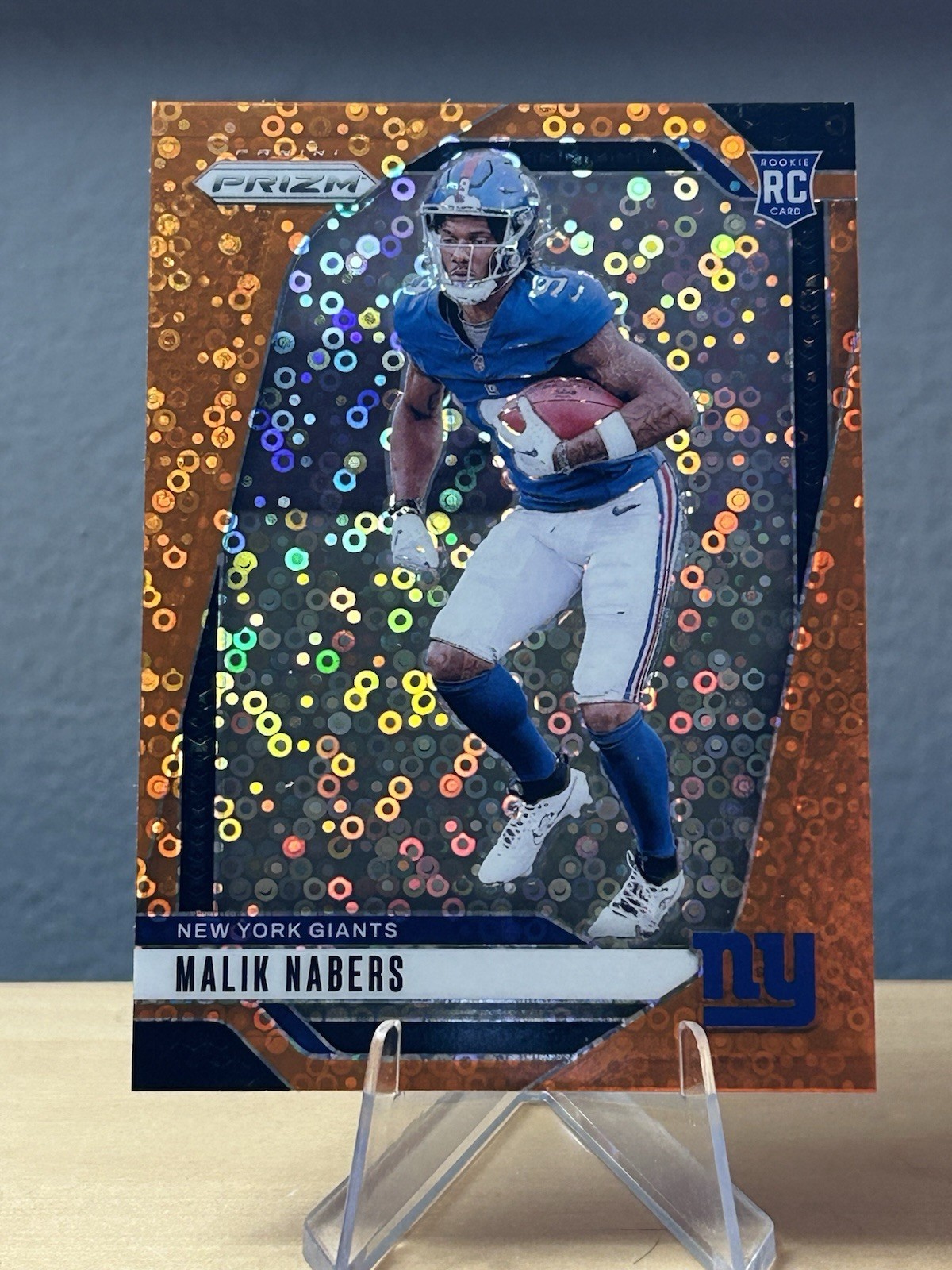2024 Panini Prizm Malik Nabers Orange Disco Prizm RC #370 2024 Panini Prizm Malik Nabers Orange Disco Prizm RC #370