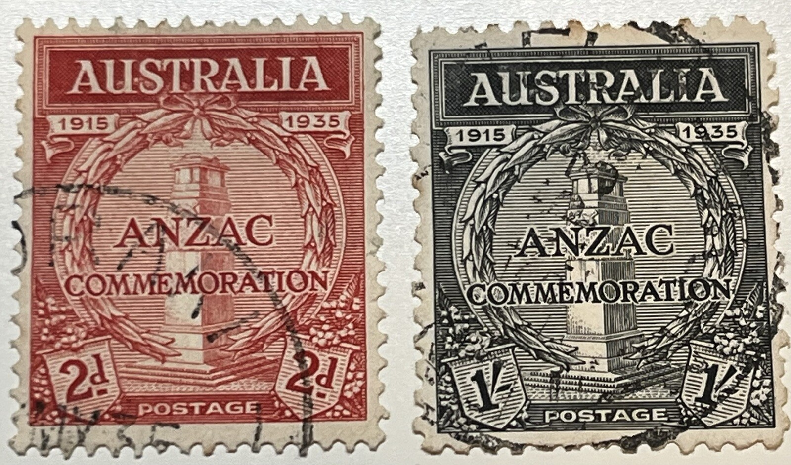 AUSTRALIA POSTAGE STAMPS SG154-155 2S-1/- VERY FINE USED AUSTRALIA POSTAGE STAMPS SG154-155 2S-1/- VERY FINE USED