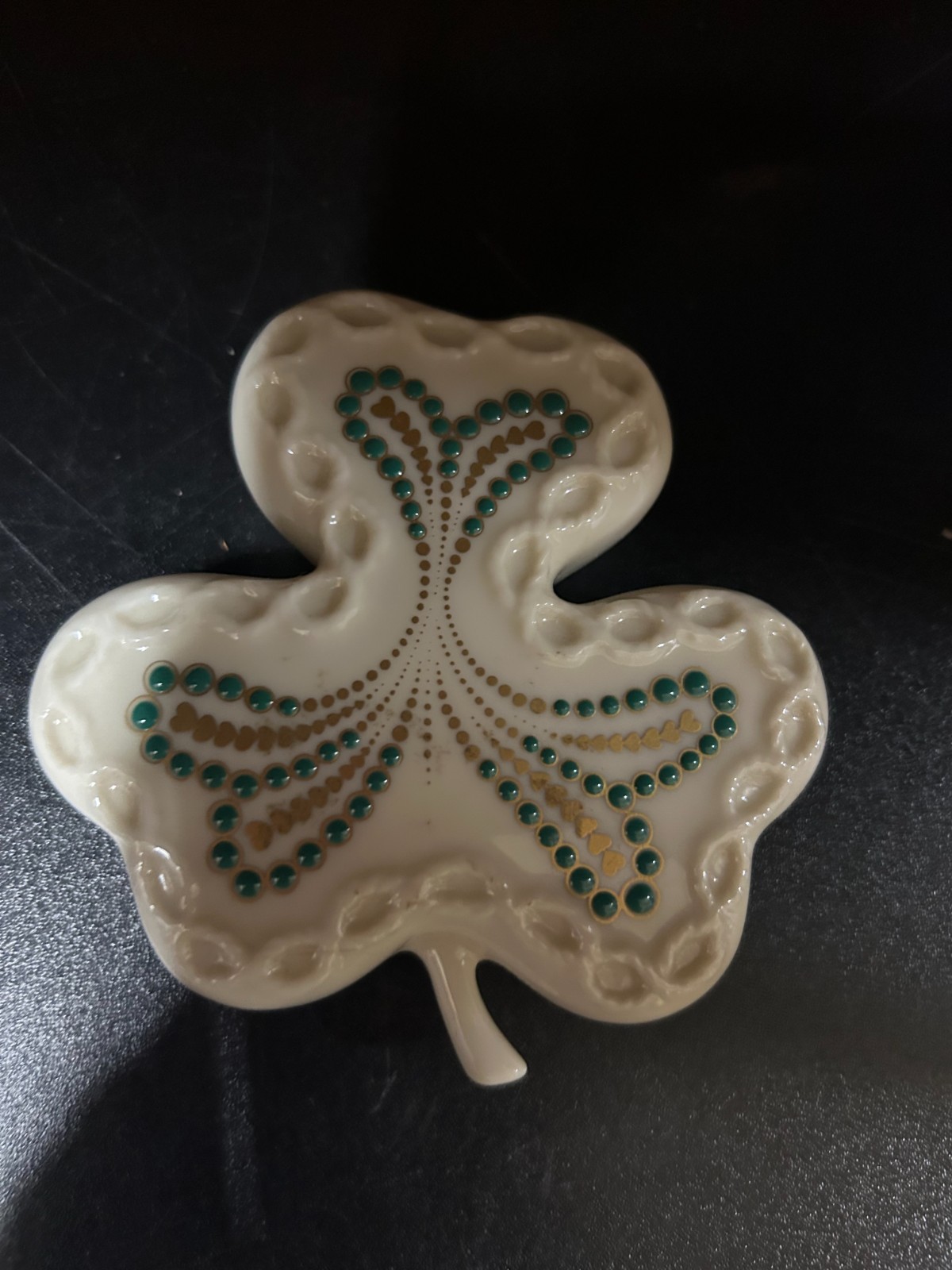 LENOX China Treasures Collection Shamrock Porcelain Made USA 3.5 LENOX China Treasures Collection Shamrock Porcelain Made USA 3.5