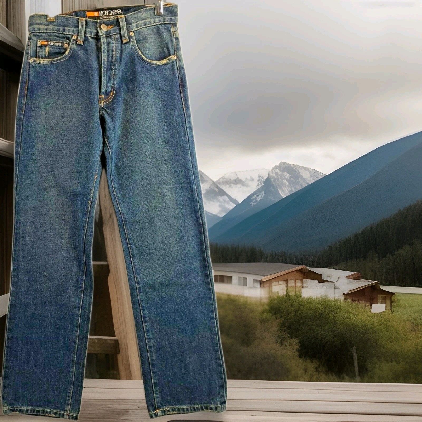 Vintage Deadstock Innes Straight Fit Blue Button Fly Denim Jeans Mens 28 x 32 Vintage Deadstock Innes Straight Fit Blue Button Fly Denim Jeans Mens 28 x 32