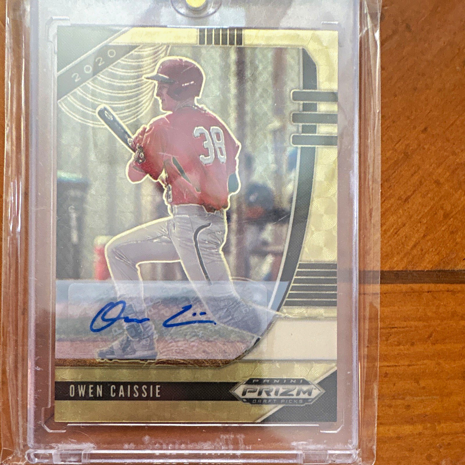 1 of 1 Panini 2020 Prizm Draft Picks Baseball Owen Caissie Autograph Card #PDP45
