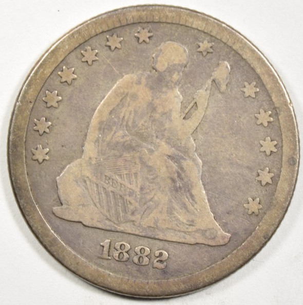 1882 SEATED LIBERTY QUARTER ~ NICE ORIGINAL F/VF 1882 SEATED LIBERTY QUARTER ~ NICE ORIGINAL F/VF