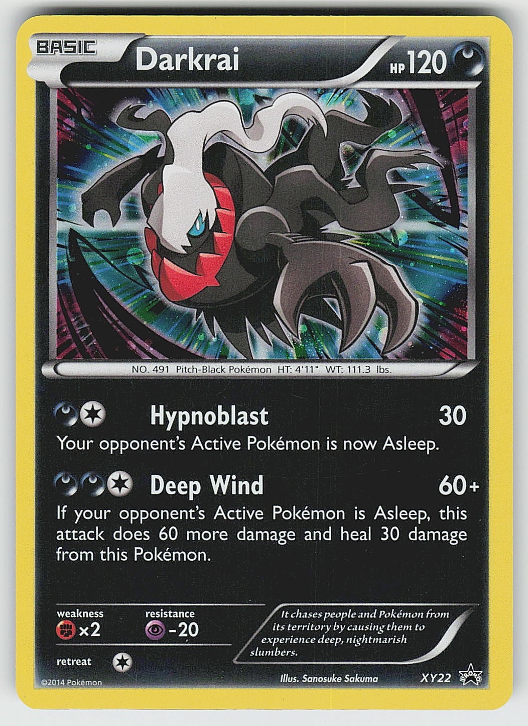 Darkrai XY22 Holo Promo XY Promo Pokemon NM Darkrai XY22 Holo Promo XY Promo Pokemon NM