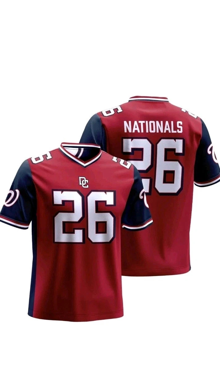 Washington Nationals 2026 XL Football Jersey SGA 9/25/26 Washington Nationals 2026 XL Football Jersey SGA 9/25/26